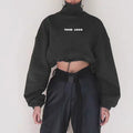 1115 Clothing Manufacturers Custom Hoodies Women Pullover Hoodies and Sweatshirts Streetwear Turtleneck Crop Sweatshirt