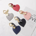 On Sale Stock Design Hot Real Pu Heart Leather Keychain