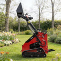 Hightop HT380T Chinese Crawler Mini Skid Steer Loader With Trencher/Concrete Mixer/Pallet Fork