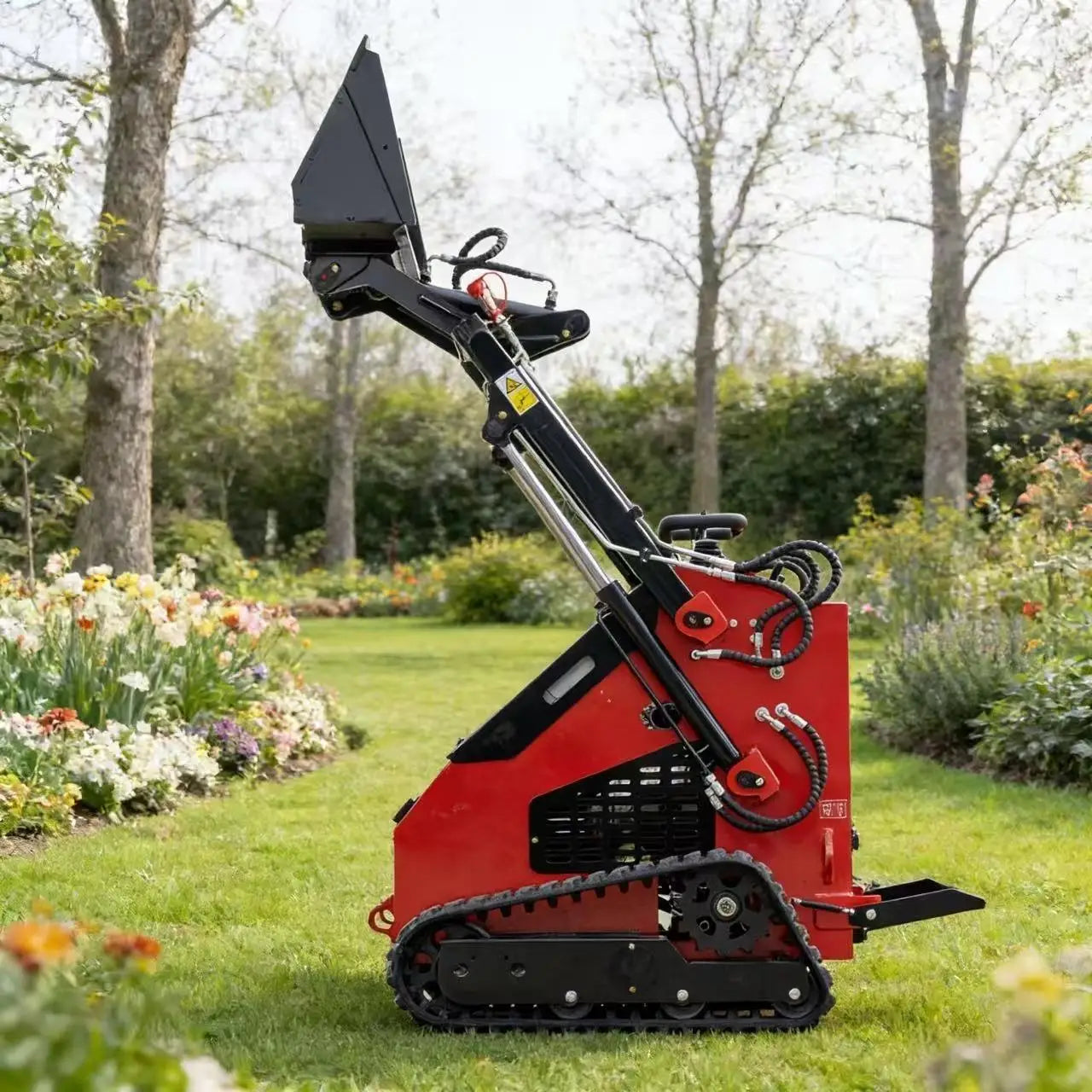 Hightop HT380T Chinese Crawler Mini Skid Steer Loader With Trencher/Concrete Mixer/Pallet Fork