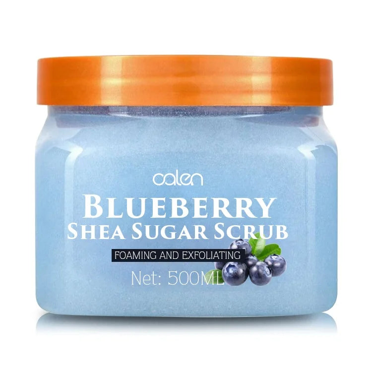 Gentle Exfoliator Blueberry Shea Sugar Scrub Face Exfoliating Body Scrub 500g