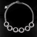Sterling Silver 5mm/6mm Semi Mount Bracelet Empty Support Blank Claw Setting S925 Base Holder Without Center Stone Inlay for DIY