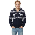 High Quality Zip Red Christmas Custom Knitted Cardigan Hoodie Sweater Men