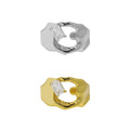 FUAMAY Fine Sterling Silver 925 Jewellery Single Stone Hollow Square Ring Designs for Men Hollow RIng