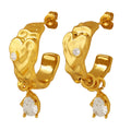 Wholesale Zircon Tassel Earrings Geometrically Irregular Fashion Luxury Brass Girl Earrings