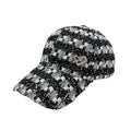 Knitted Baseball Cap Fashion Elegant Rough Texture Vintage Thick Adjustable Hat for Women