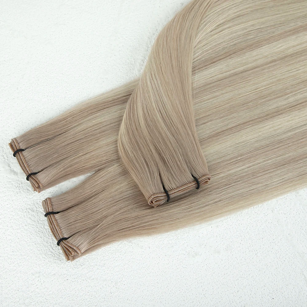 New Arrival Russian Remy Double Drawn Thick Ends Genius Machine Double Weft Dyed Hair Extensions