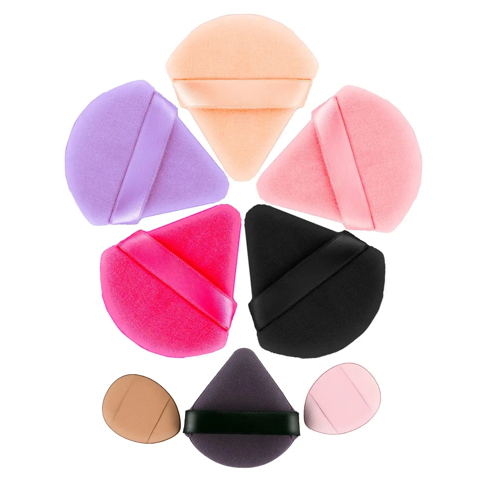 Triangle Mini Makeup Puff Loose Powder Sponge Applicator for Face Powder Portable Triangle Powder Puff for Beauty Makeup