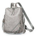 SG0575 Black and Brown College Style PU Women's Backpack