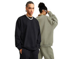 Mens Fashion Spring New Arrival Heavy 440g Round Neck Loose Solid Color US Fashion Trend Sweatshirts