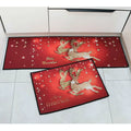 3d Printed Personalized Waterproof Comport Christmas Cushioned  2 Pc Kitchen Floor Mat Set