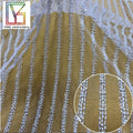 Hot Sales Luxury White French Heavy Beaded Fabric Bridal Sequin Lace Women Wedding African Embroidery Dress Lace Fabric