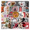 54Pcs Keep Your Hands Off Slogan Graffiti Stickers for Laptop Phone Decor Funny Warning Sign Caution Sticker