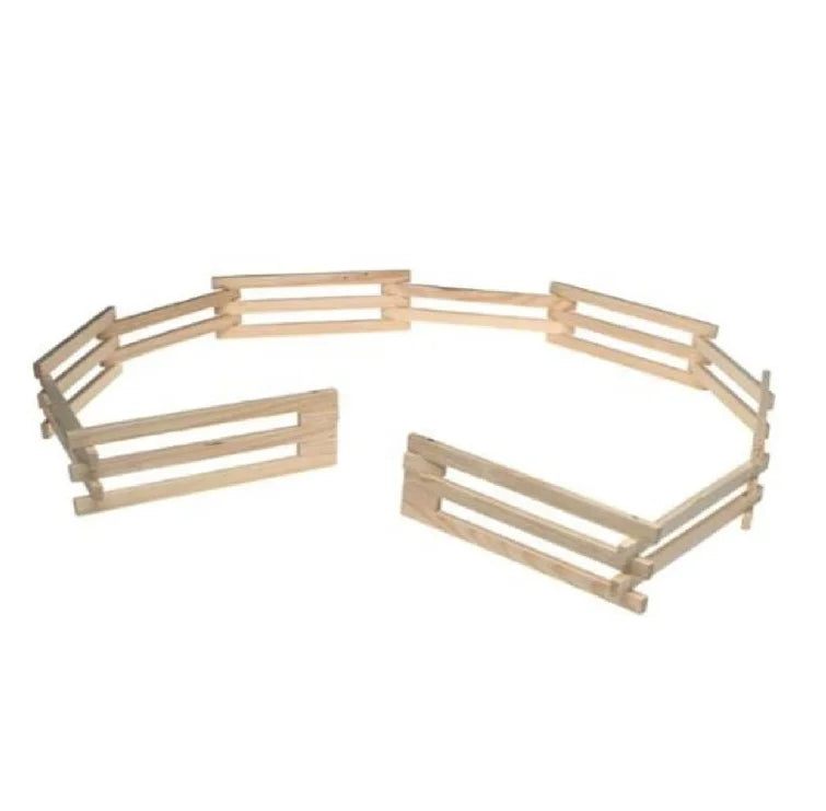 Corral Your Horses At Home  Dollhouse Decor Accessory Toy Traditional Wood Corral Fence