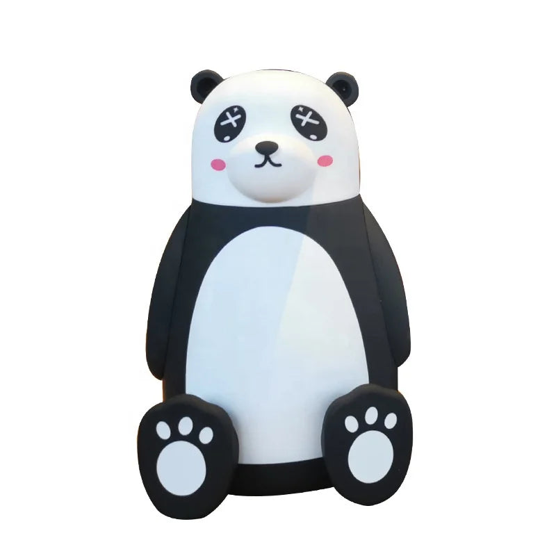 Madou 320ml Cute Kawaii 3D Panda Animal Silicone Sleeve New Borosilicate Glass Drink Bottle for Direct Drinking by Girls