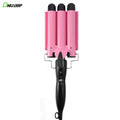 Hair Crimper 3 Barrel Machine Hair Waver Roller Rotating Curling Iron Wand Automatic Hair Curler with LED Display