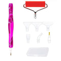 LS 5D Double Head Diamond Painting Tools Set Colorful Resin Printed Plastic DIY Diamond Painting Drill Pen 6 Replace Nibs Roller