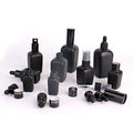 Matte Black 30ml 50ml 100ml Flat Square Rectangle Luxury Glass Dropper Sprayer Perfume Bottles for Serum Essentioal Oil
