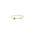 925 Sterling Silver Jewellery Princess Cut Emerald Clear CZ Diamond Stacking Delicate Ring