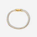 Minos Cubic Zircon Tennis Women's Luxury Chain Bracelet Korean Tarnish Free Stainless Steel Pave Stone Wedding Buddhism Party