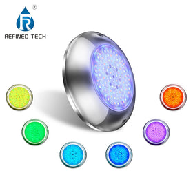 12VAC RGB Cool White Warm White LED IP68 Waterproof Inground Swimming Pool Lights From Refined