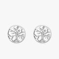 Ailmay Simple Vintage Tree Leaves Earrings Genuine 925 Sterling Silver Tree of Life Stud Earrings for Women Fine Jewelry Gift