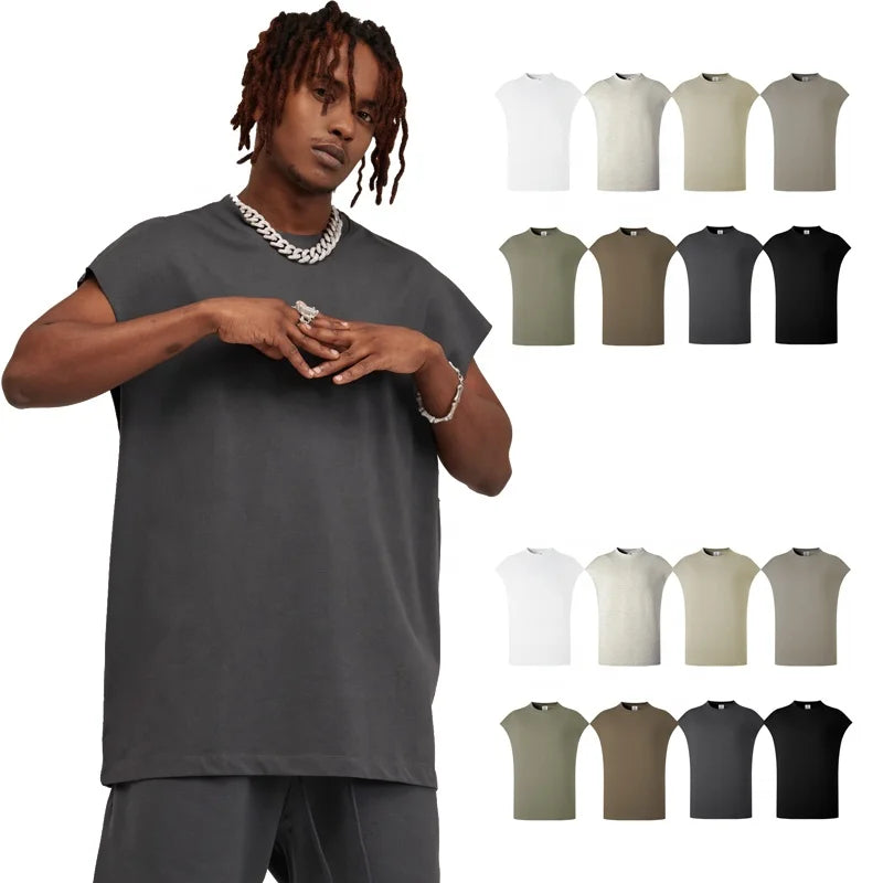 Custom Design Your Own Brand Apparel Design Services Knitted Fashion Clothes Knit Sweater Sleeveless T Shirts for Men