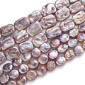 AsVrai U Natural Purple Freshwater Pearl Beads Disc Square  Loose Beads for Jewelry Making DIY Necklace Bracelet  Accessories