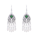 Turkey Asian Kazakhs Red Black Blue Green Flower Dangle Earrings Drop Earring Handmade Bohemian Teardrop Earrings