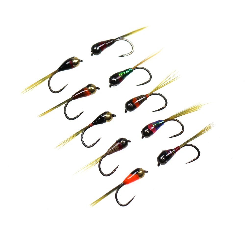 Epoxy Brass Bead Head Perdigon Nymphs Trout Fishing Fly Lure Bait