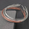 1.2mm 1.5mm Single Wire Metal Hair Headbands Plain Hairbands Hair Hoops for Puting Beads Raw Copper Silver