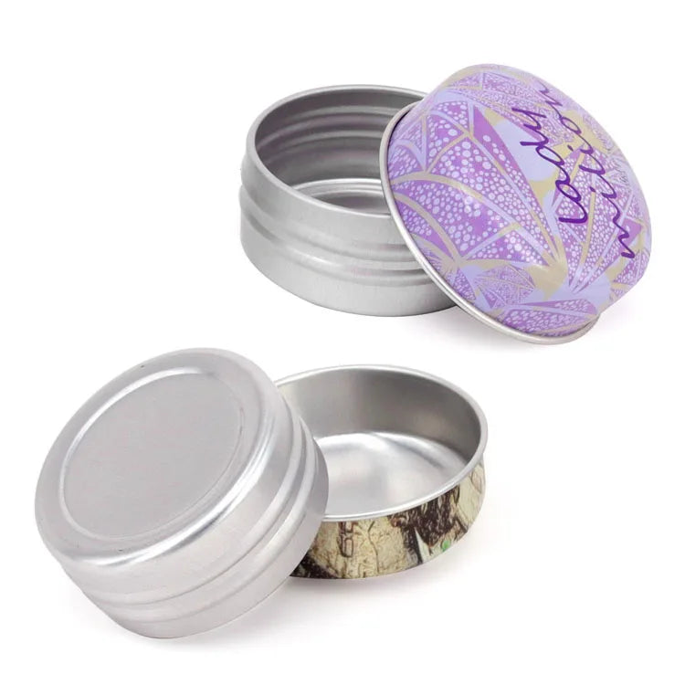 Aluminum Lip Balm Tin Colourful Empty Tin Can Jars Aluminum Cosmetic Jar Empty Eyeshadow Container