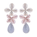 Luxury Bling Full Zirconia Drop Earrings Jewelry Fashion Trend 2026 Statement Earrings Women