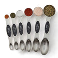 Double Head Measuring Tools Black Handle Stainless Steel Digital Magnetic Measuring Spoons Set