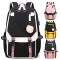 Multifunctional Teenage Oxford School Bags Backpack Junior High School Students Bookbag Outdoor Daypack With Usb Charge Port