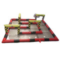 Fast air Ship to Door Outdoor Bumper Car Track Customized PVC Commercial Inflatable Go Kart Track Speedway Court