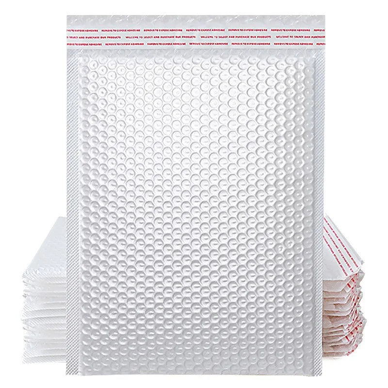 Plain White Custom Logo Printed Express Shipping Envelope Poly Bubble Mailer Bag