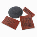 Clothing Labels Factory Custom Shape Brand Name Logo Embossed Real Leather Patches for Jeans and Bag