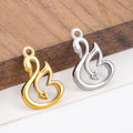 Vintage True Beauty Stainless Steel Swan Pendant Gold Silver Color Jewellery Charms for Women Necklace for Jewelry Making