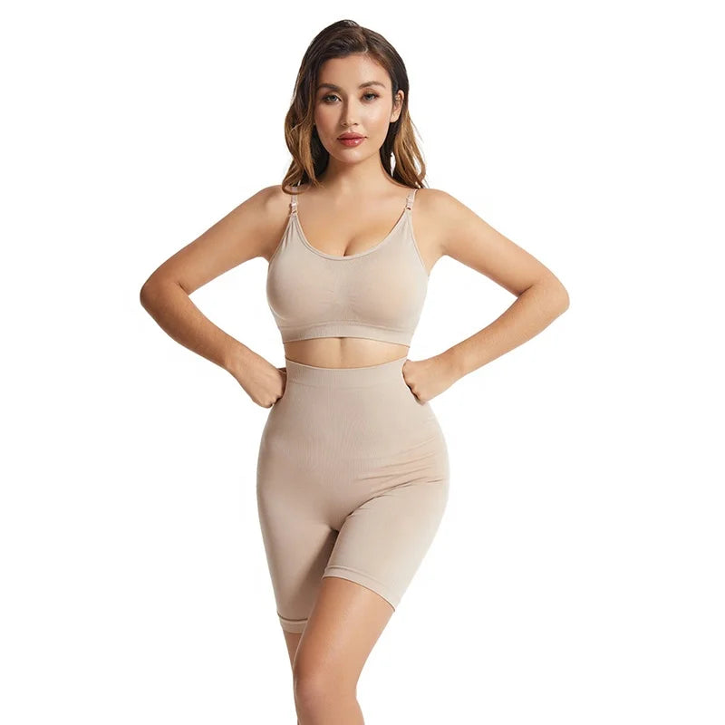 Yoga Gym Set Workout Clothes Seamless Leggings Sports Bra Suit Female Clothing High Waist Shorts for Women