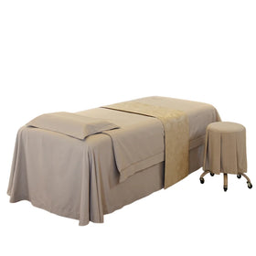 Light Gray Beauty Bed Cover Four Sets Simple European Massage Bedding Set Four Piece with Hole