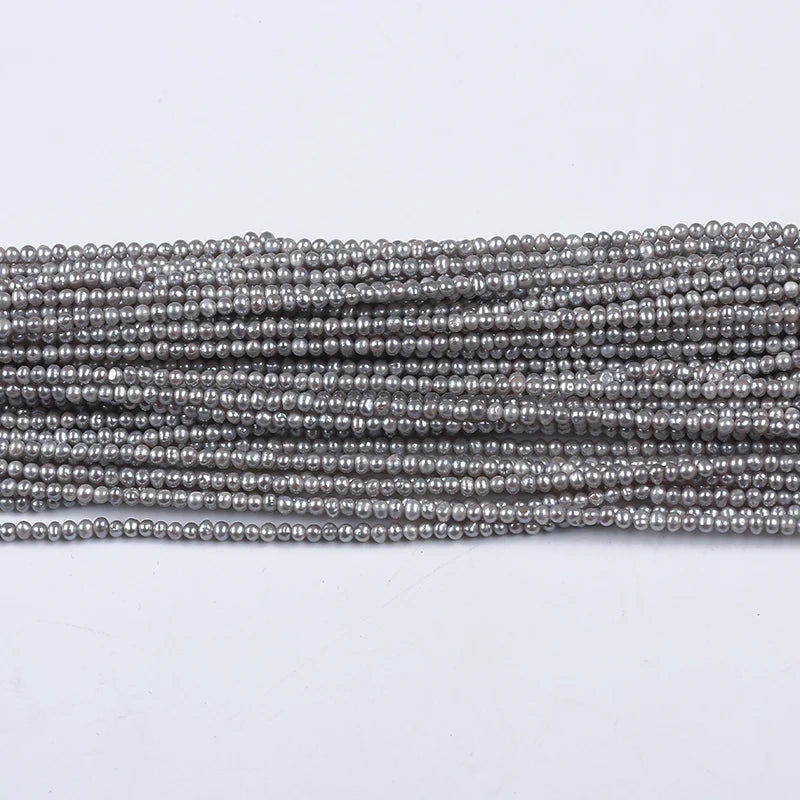 Tiny 2-2.5mm Potato Shape Freshwater Loose Pearls Strand