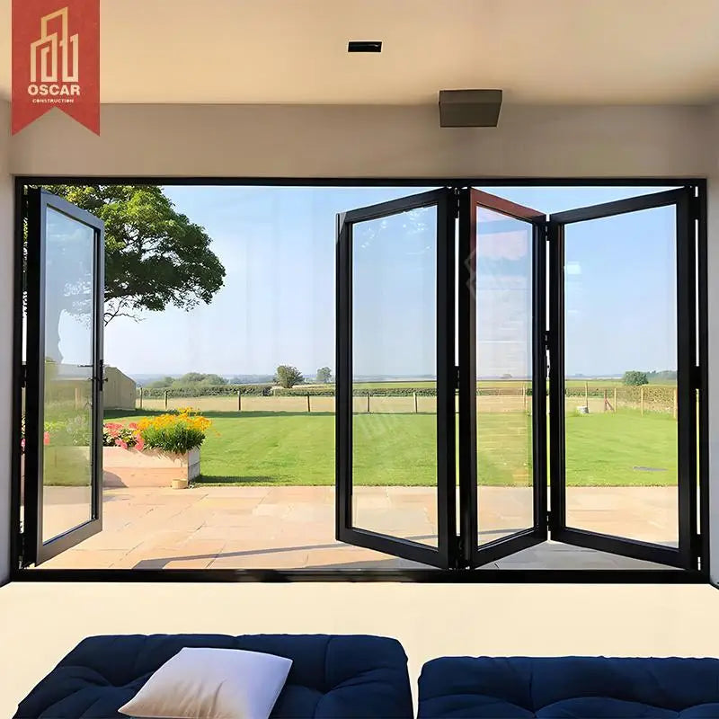 Able Aluminum Profile Vertical Sliding Windows Doors Office Apartment Villa Compact Design Portable Multifunctional Folding Door