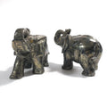 Huiying Stone 4 inch Pyrite Elephant Waterfall Fountain decoration Statue Sculpture Crafts