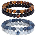 Hot 2pcs/Set 7 Style Natural Stone Yoga Beaded Bracelet Fashion Jewelry Bracelets & Bangles Men Great Gift Charm Jewelry Friends
