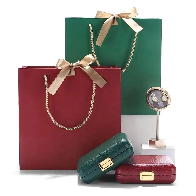 DOC Wholesale Custom Logo Paper Bag Jewelry Gift Packaging Bags with Handle Recycle Shopping Bag