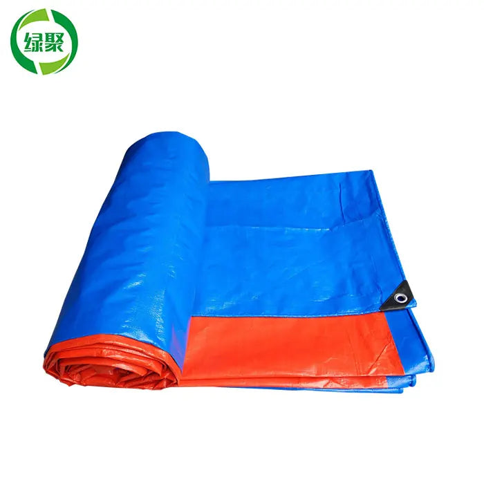 Guangzhou Lvju 12x16ft 4x5m PE Tarpaulin Waterproof Plastic Sheept Matahari Tahan Hujan Terpal Plastik