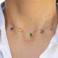 18K Gold Choker Necklace Fashion INS Clavicle Chain Color Retention Trendy Cute Dinosaur Animal Charm Girl Necklaces