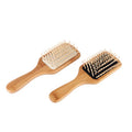 Black White Square Plate Hair Styling Comb Ladies Fluffy Ionic Brush With Nylon Material Bamboo Airbag Meridian Massage Comb