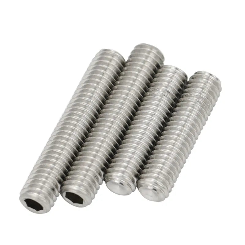 SS304 Stainless Steel Metric Grub Screw Hex Socket Set Screw M2-M20 Grade A2/A4 Polished Finish for Industry